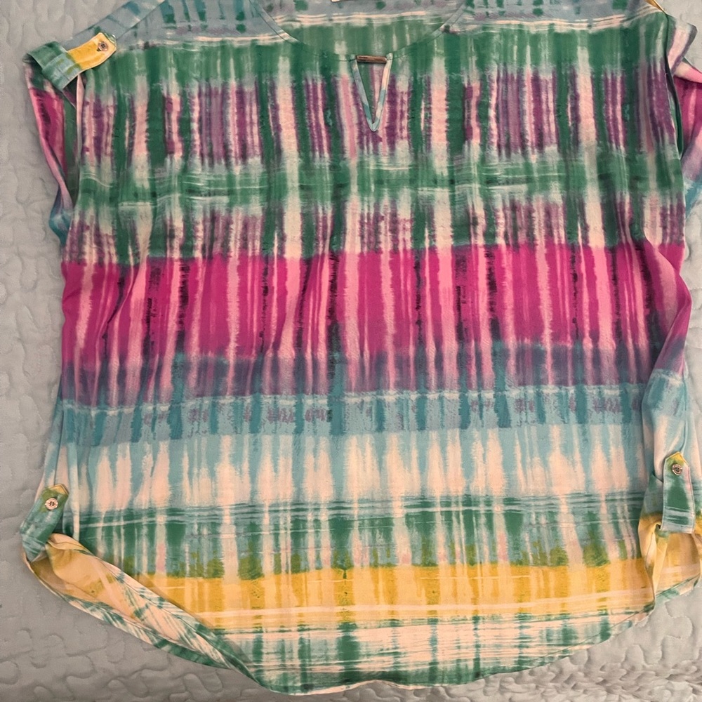 Calvin Klein XLarge blouse with button tabs